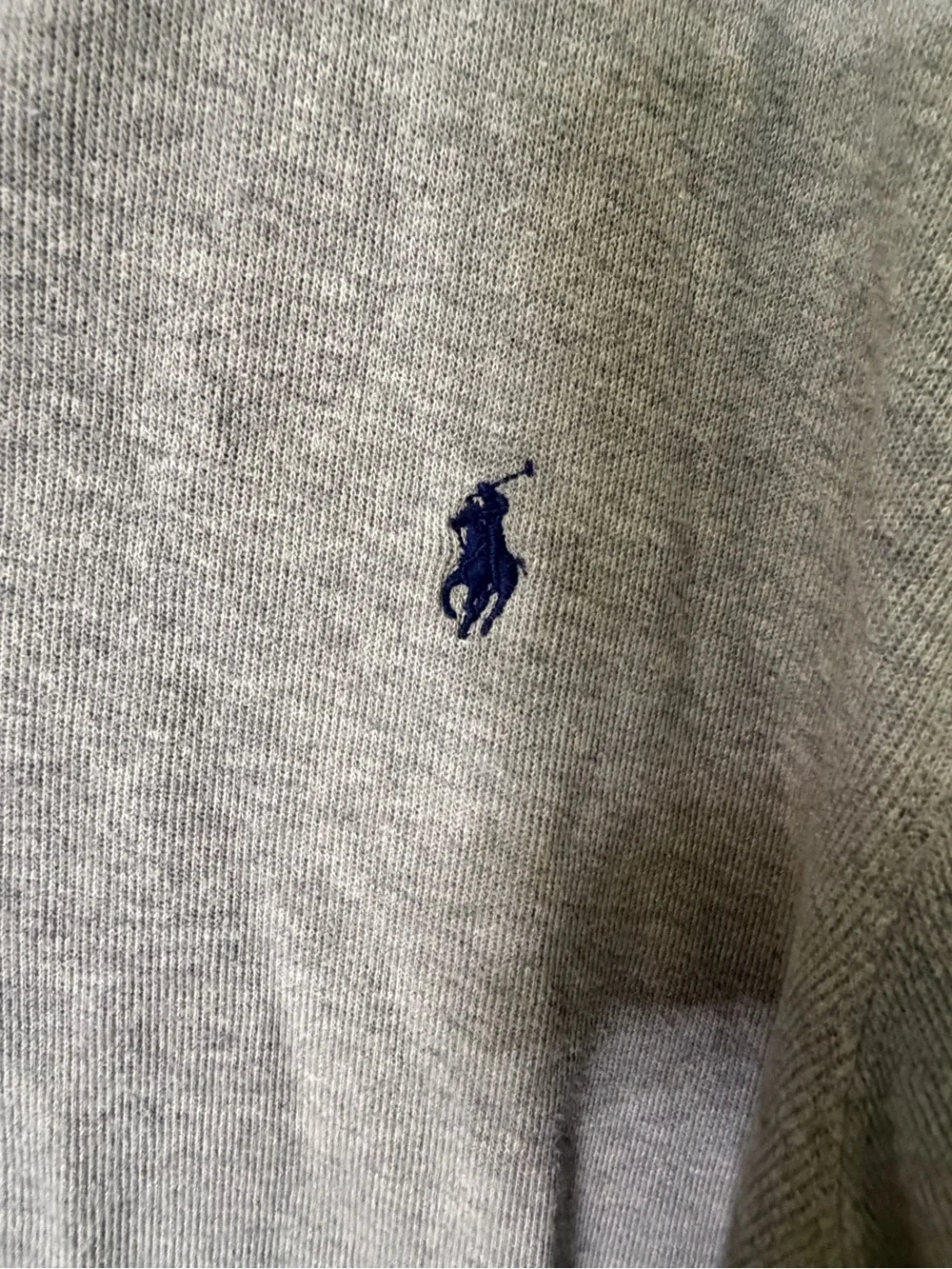 Polo Ralph Lauren Estate Rib Full Zip Jacket Men XL Gray Pony Mock Neck